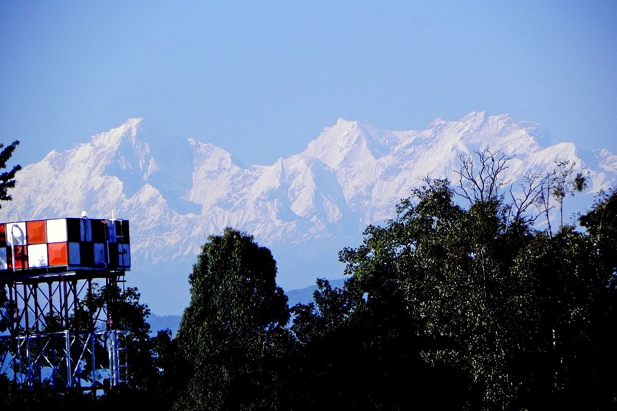 Kathmandu 06 06 Mountain View To North From Kathmandu Airport With Ganesh Himal Salasungo and Yangra Ganesh I Close Up 